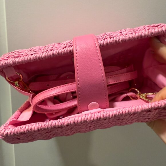 A New Day Pink Wicker Bag - Picture 4 of 5